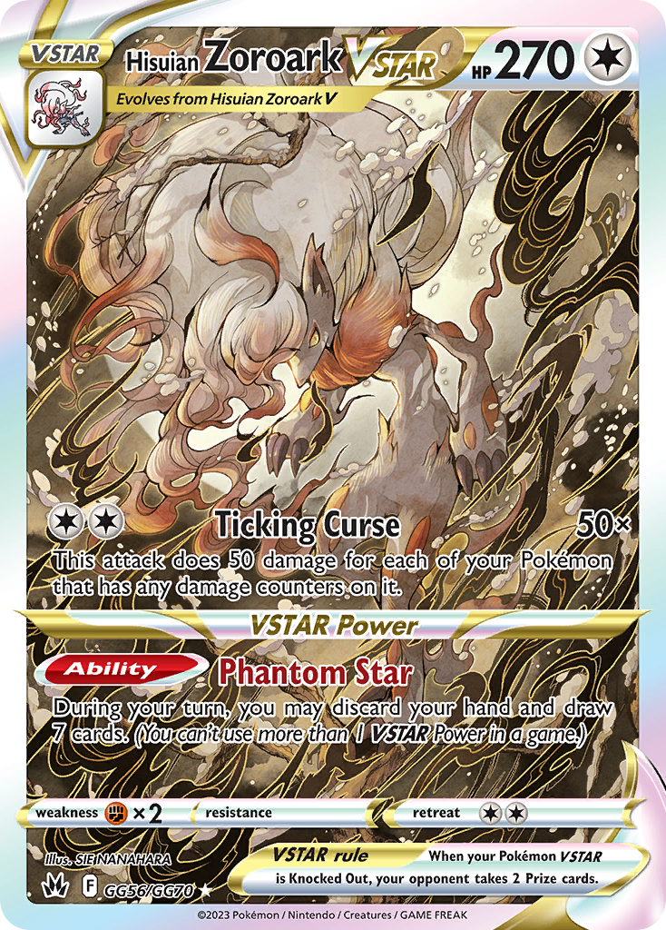 Crown Zenith Galarian Gallery Hisuian Zoroark VSTAR #GG56/70